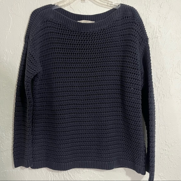 LOFT Chunky Knit Gray Sweater Size L - Picture 1 of 5
